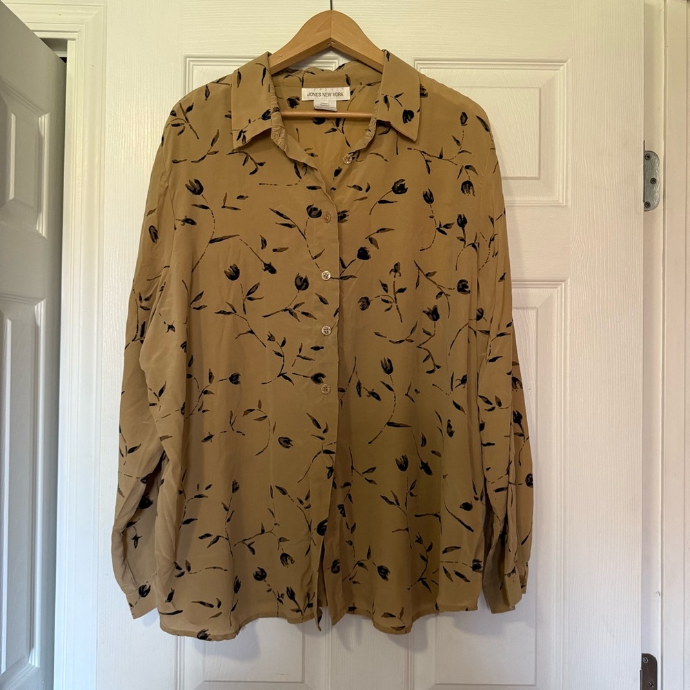 Vintage Jones New York 100% Silk Blouse